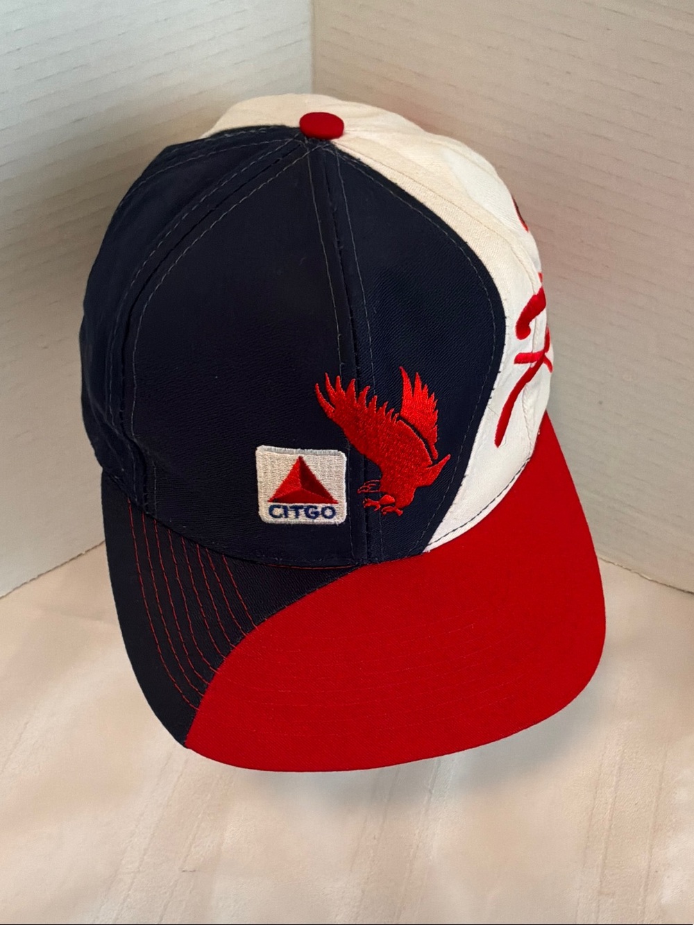 CITGO Red White Navy Baseball Cap with Eagle Embroidery adjustable